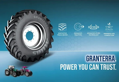 GRANTERRA The new tire generation for high-horsepower tractors. - Mitas tyre