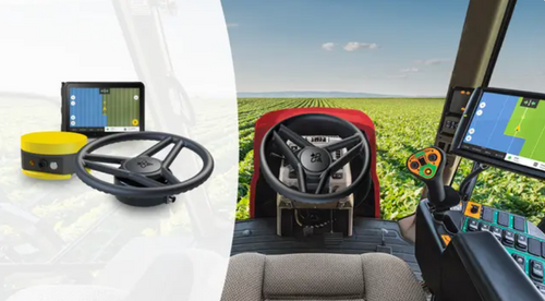 FieldBee PowerSteer–simple, affordable tractor GPS autosteer precision system–in action!