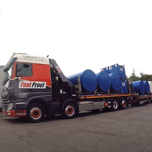 Fuel Proof Fuelcube and Fuelstore fuel tanks heading out to W M Donald Ltd