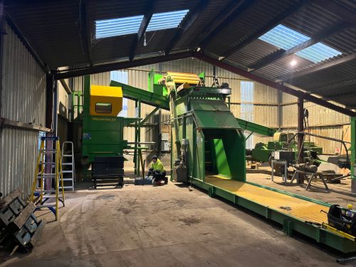 Rebaling with KME breaker & conventional baler
