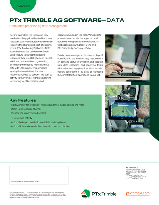 PTx Trimble Ag Software - Data