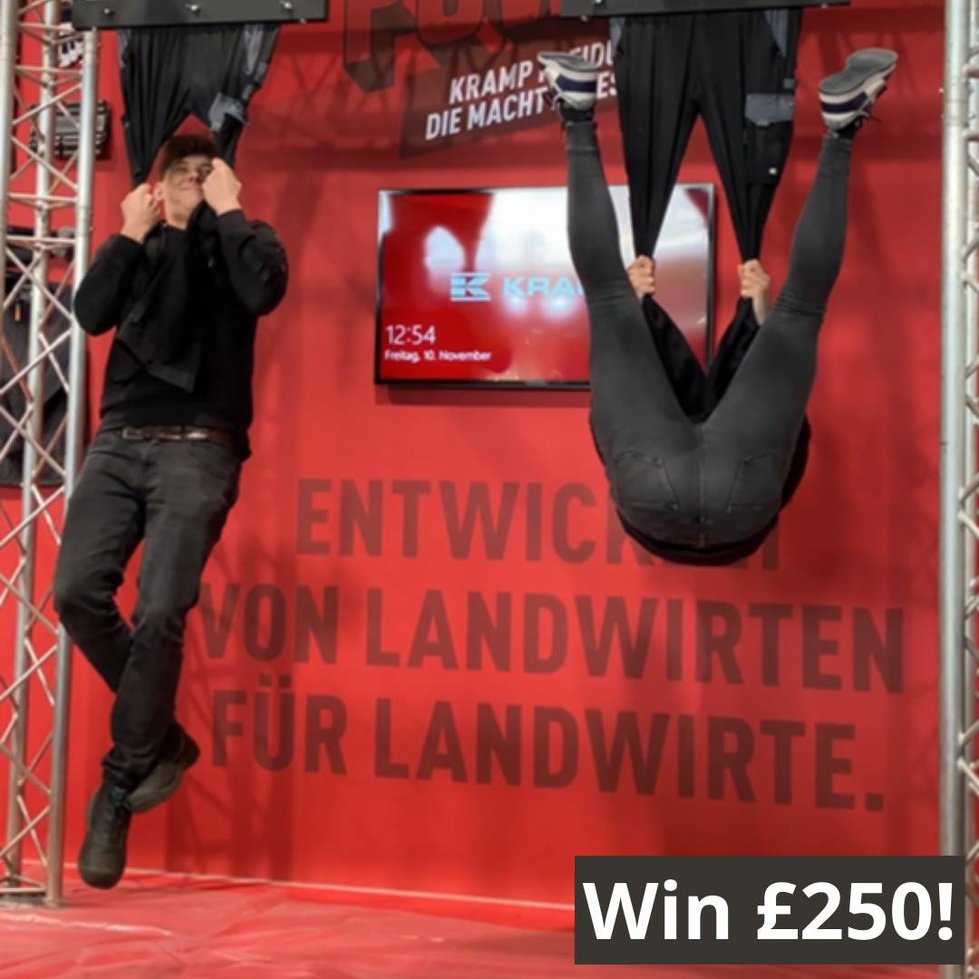 Win £250 of Kramp Goodies when you take on the trouser hang!