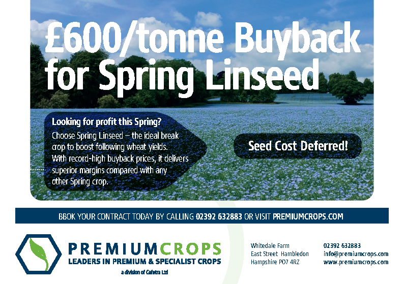 £600/t Spring Linseed Contract