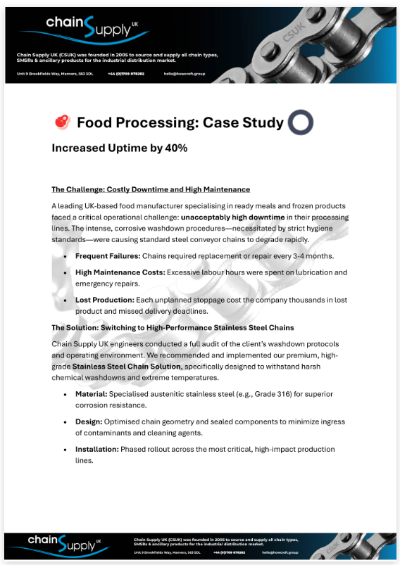  Chain Supply UK (CSUK) Case Studies