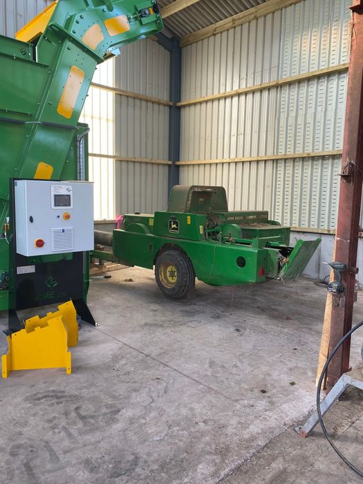 Rebaling with KME breaker & conventional baler