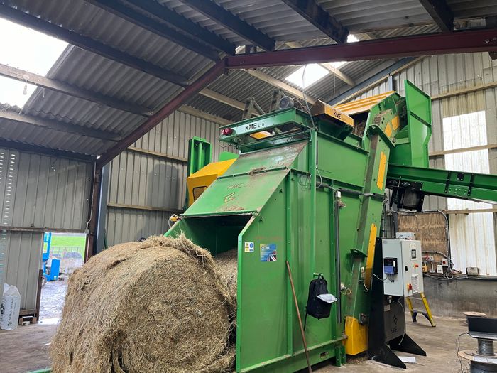Rebaling with KME breaker & conventional baler