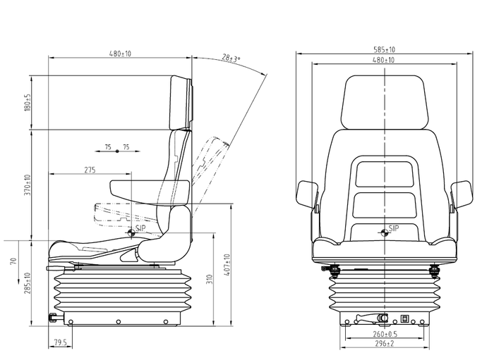 United Seats CS85/H90