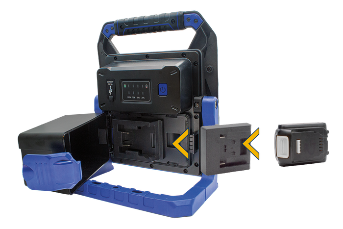 KangaStar 4500 & 6500 Work lights - Powered by Power tool batteries