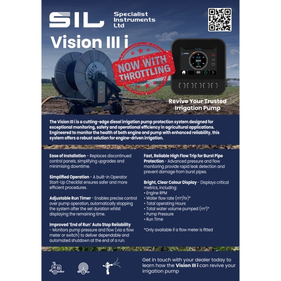 Vision III Irrigation Now with Throttling