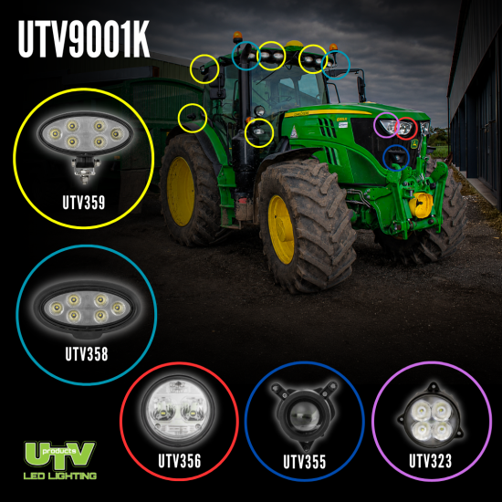 UTV9001K - John Deere R Series Full Lighting Pack – Work & Headlights