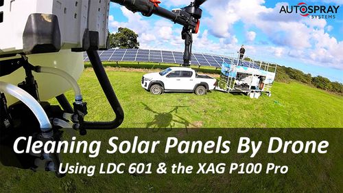 Cleaning Solar Panels By Drone