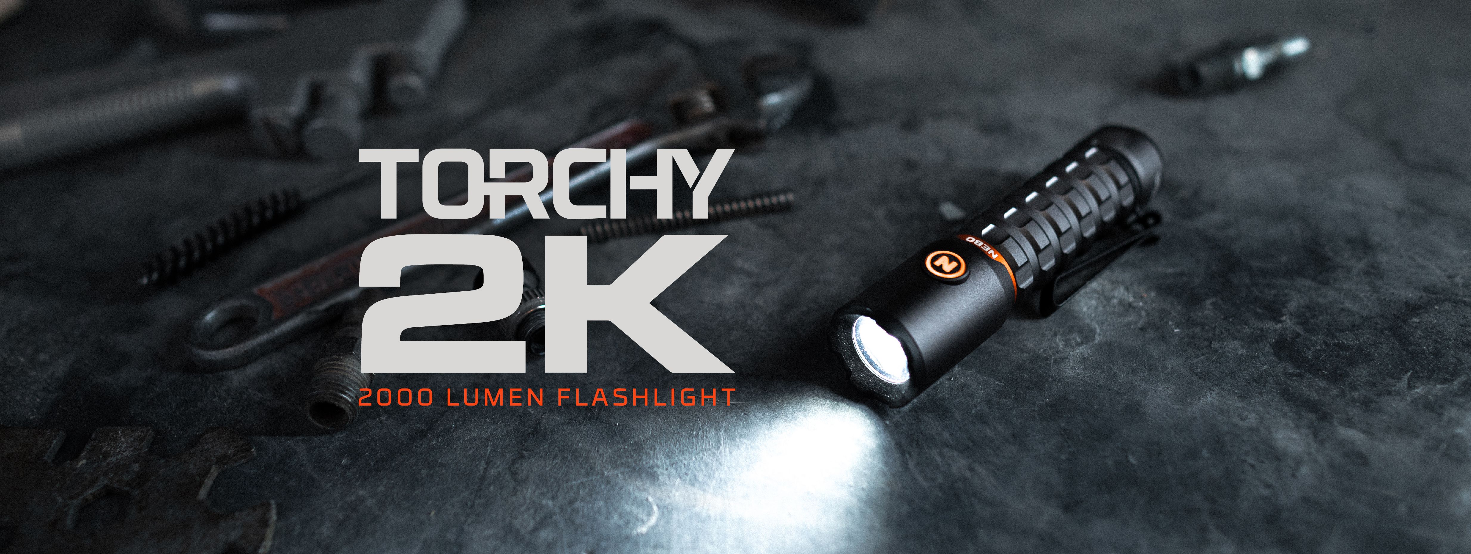 TORCHY 2K - Rechargeable 2,000 Lumen EDC Light