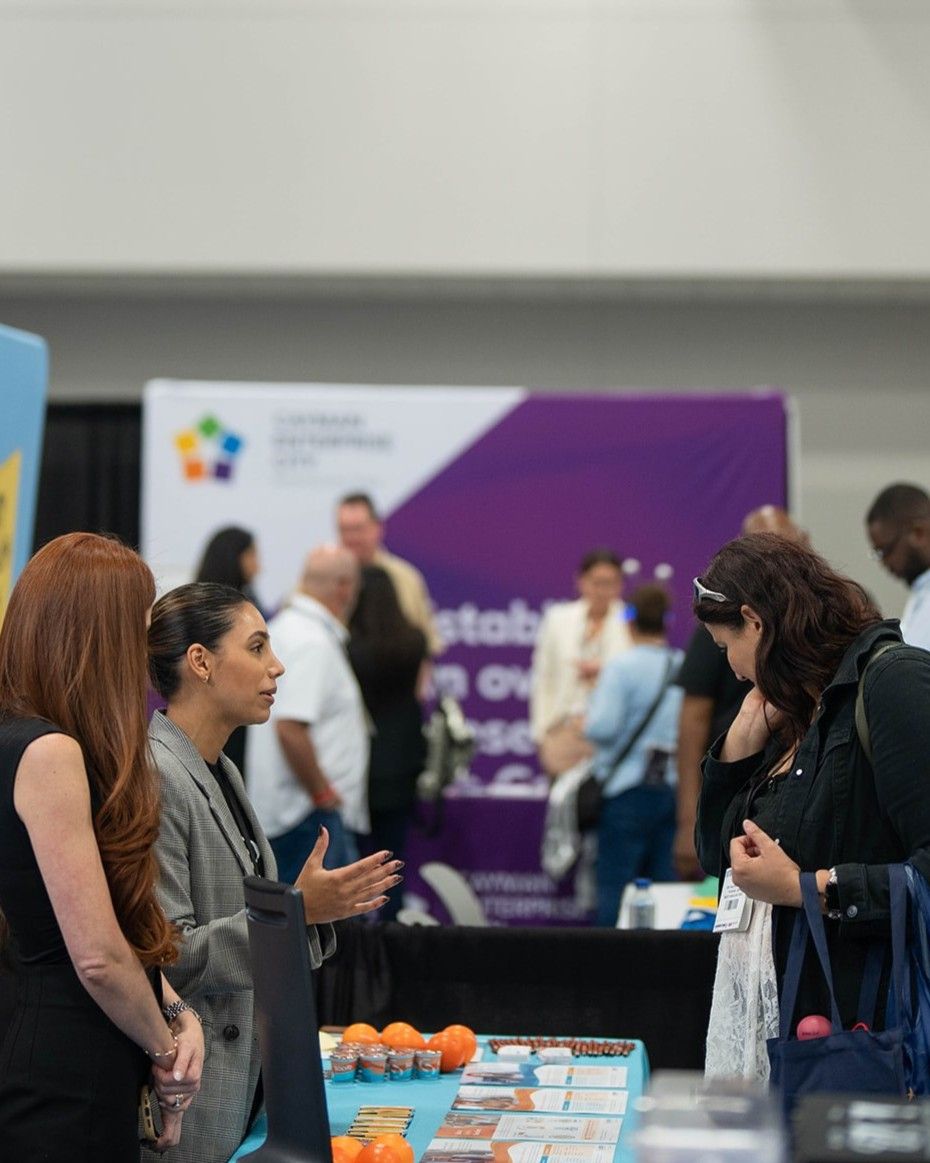 an exhibitor stand at the b2b marketing expo