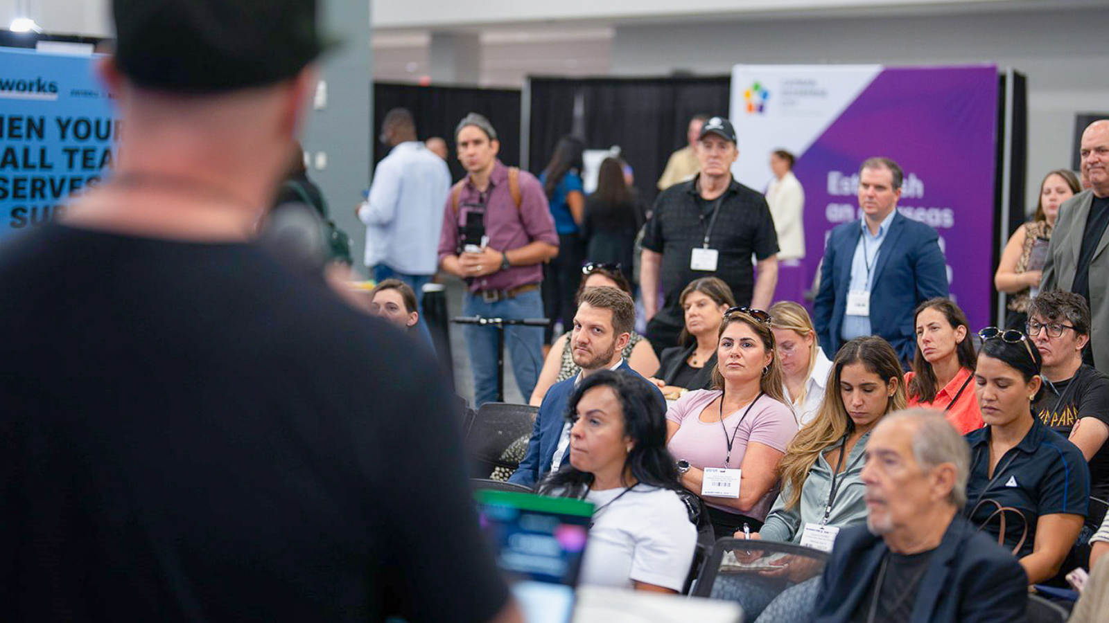 A picture of a booth at the b2b marketing expo