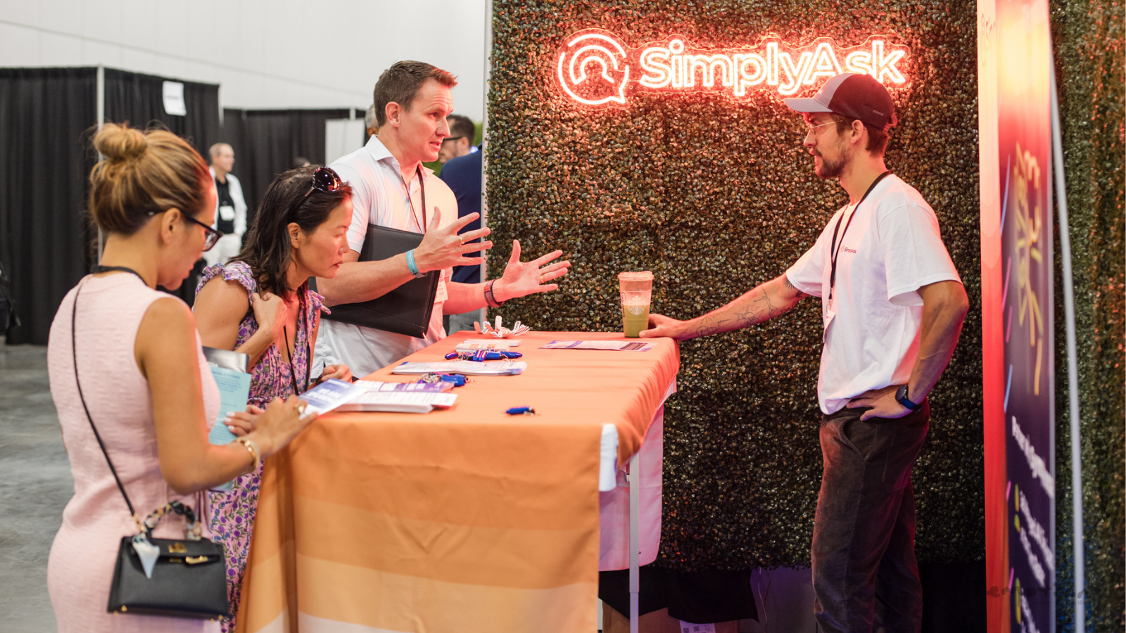 A picture of a booth at the b2b marketing expo