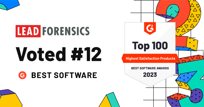 Lead Forensics named in Top 15 Highest Satisfaction Software Products
