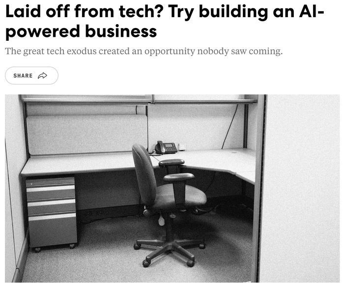 Laid off from tech? Try building an AI-powered business