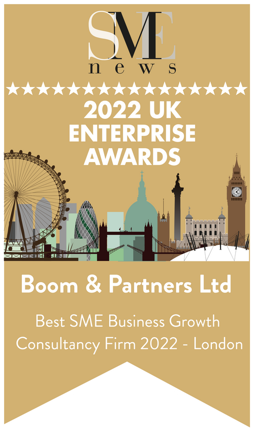 BOOM & Partners wins Best SME Business Growth Consultancy Firm award for the second time!