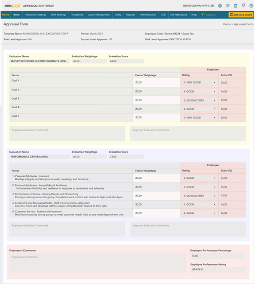 Simplified Performance Appraisal Software