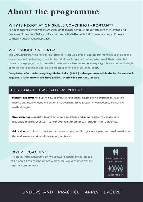 Coaching Negotiation Skills