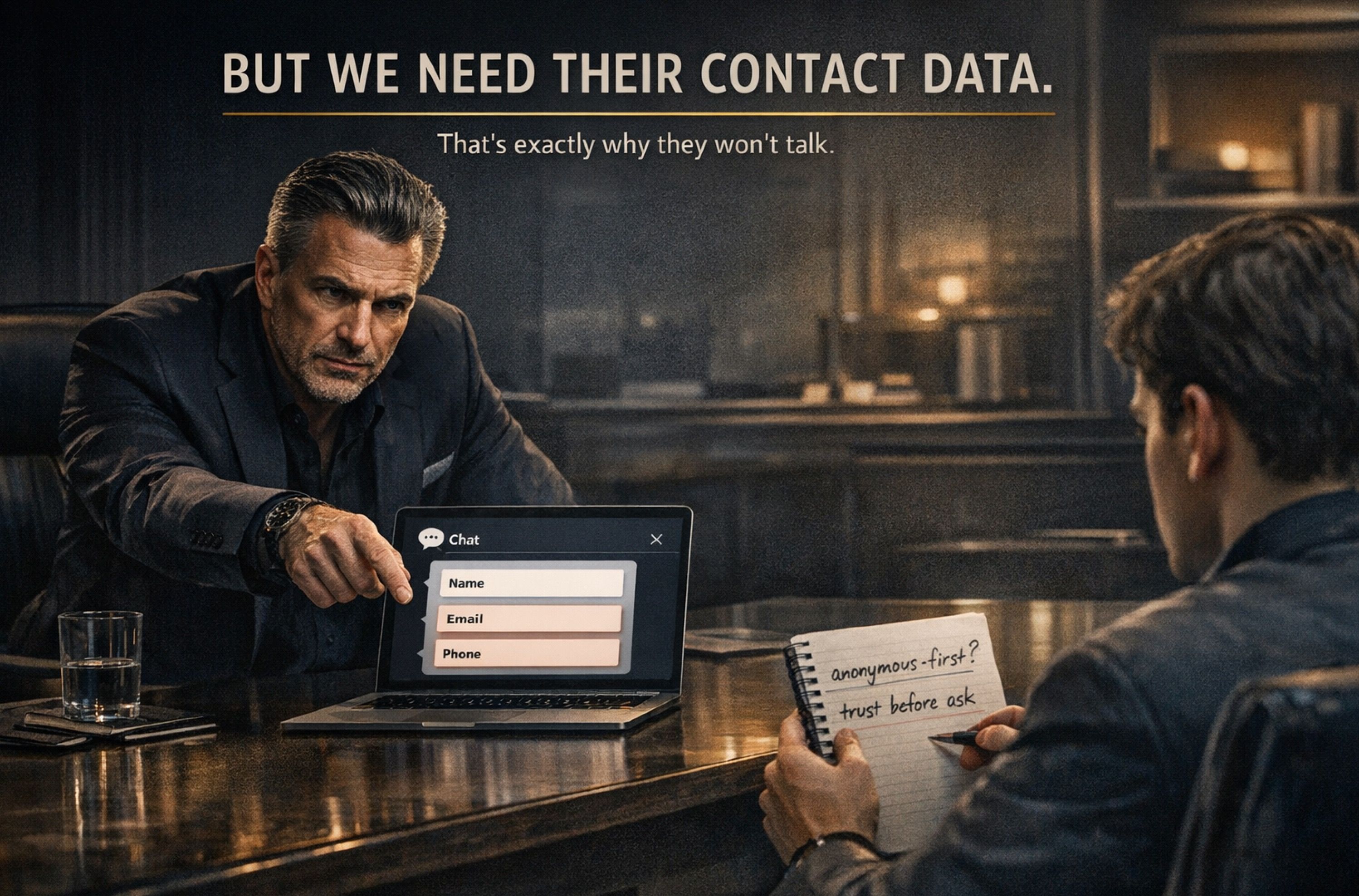 The Power Paradox: Why Anonymous Conversations Convert Better Than Identity-First Chatbots
