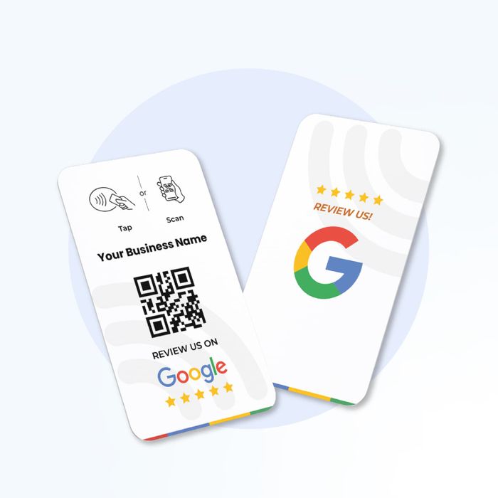 NFC Google Review Cards – Tap & QR Code Rating Card