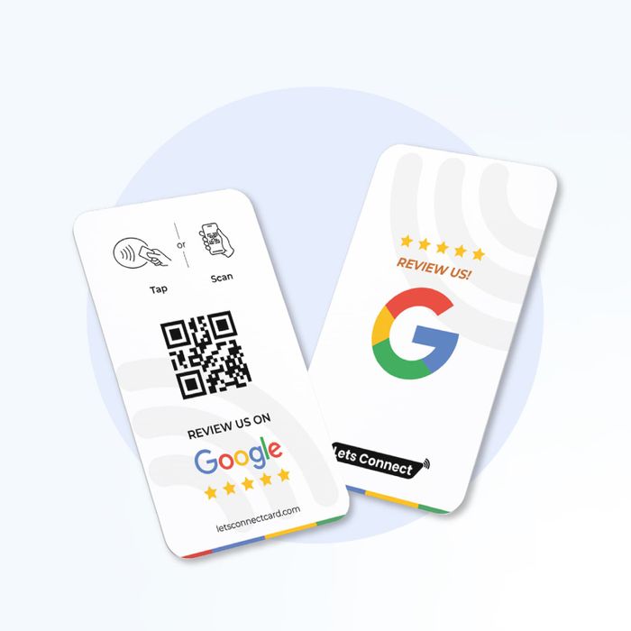 NFC Google Review Cards – Tap & QR Code Rating Card