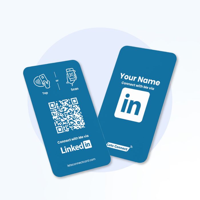 LinkedIn Business Card with NFC & QR Code