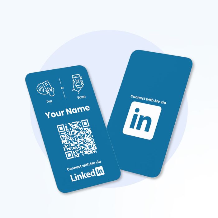 LinkedIn Business Card with NFC & QR Code