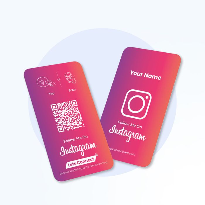 Instagram Business Card with NFC & QR Code