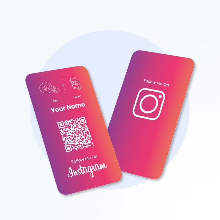 Instagram Business Card with NFC & QR Code