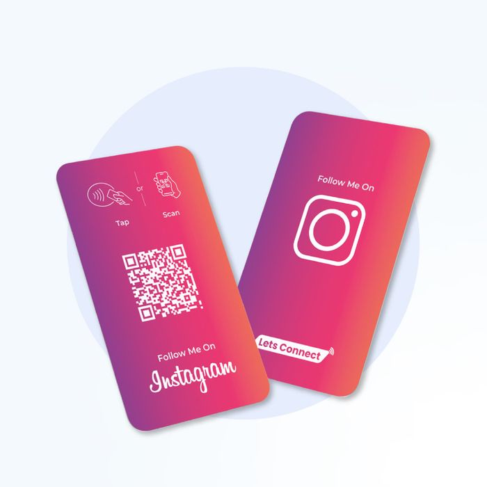 Instagram Business Card with NFC & QR Code