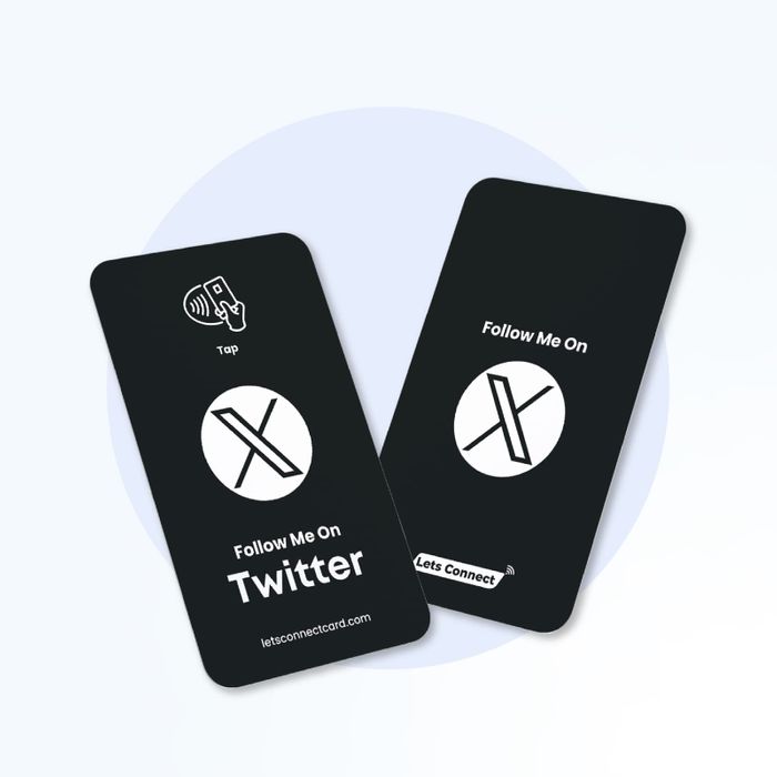 Twitter Business Card with NFC & QR Code