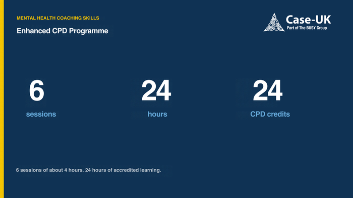 Mental Health Coaching Skills: Enhanced CPD Programme