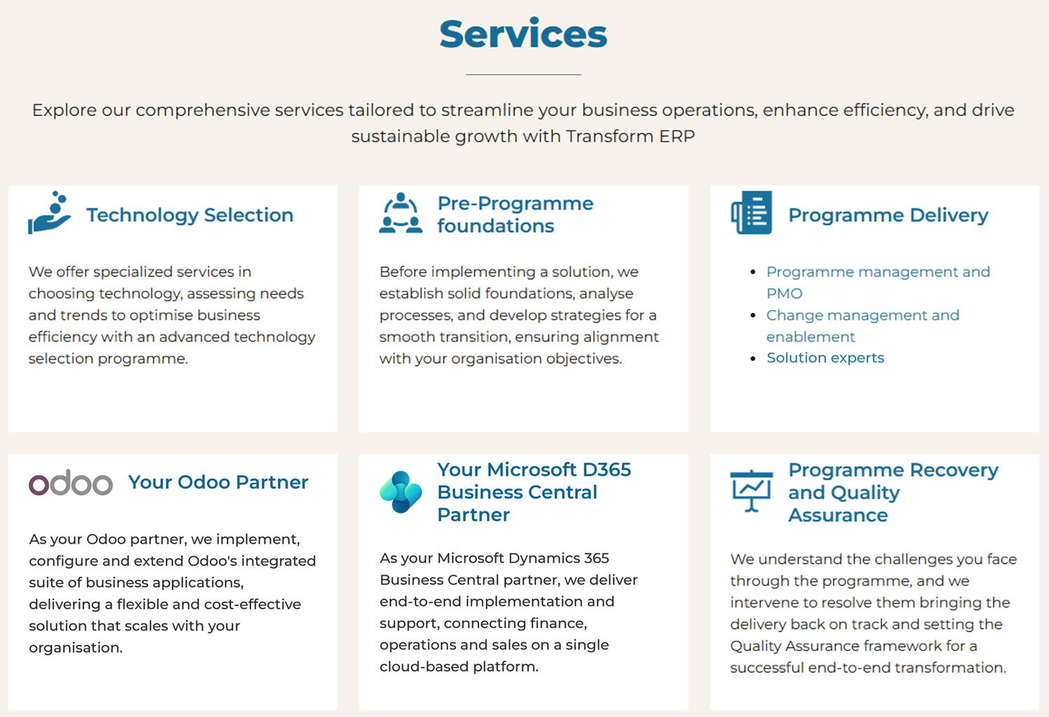Cover image - Transform ERP Consulting
