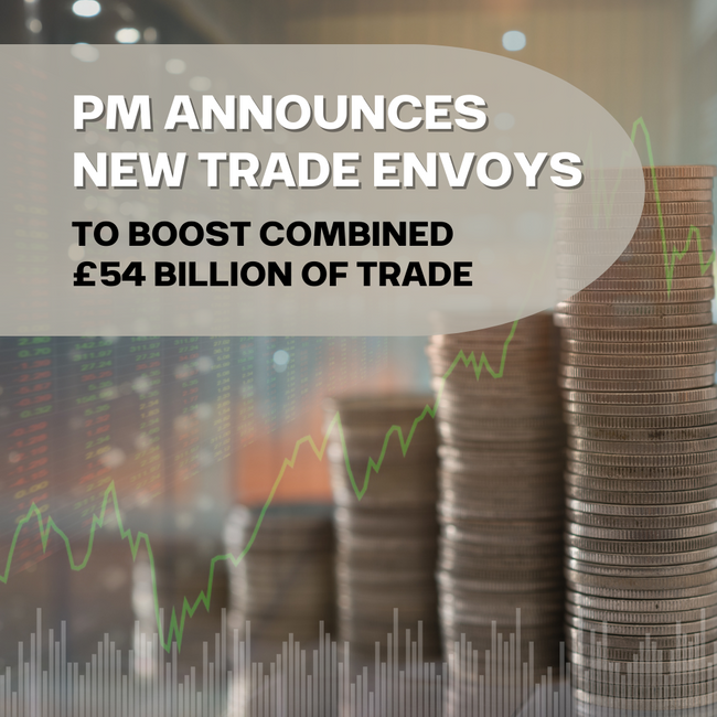 PM announces new Trade Envoys to boost combined £54 billion of trade