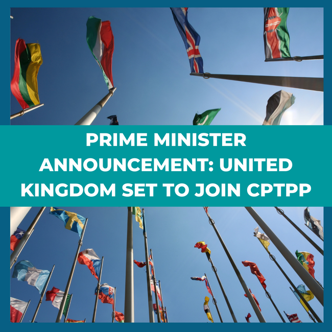 Prime Minister Announcement: United Kingdom Set to Join CPTPP