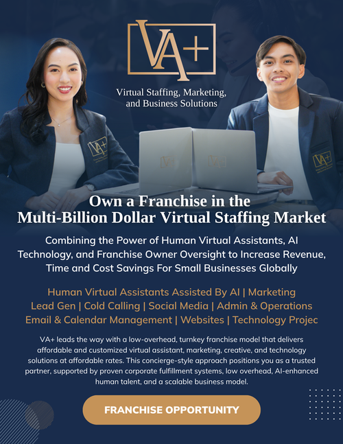VA+ Virtual Staffing Franchise Flyer