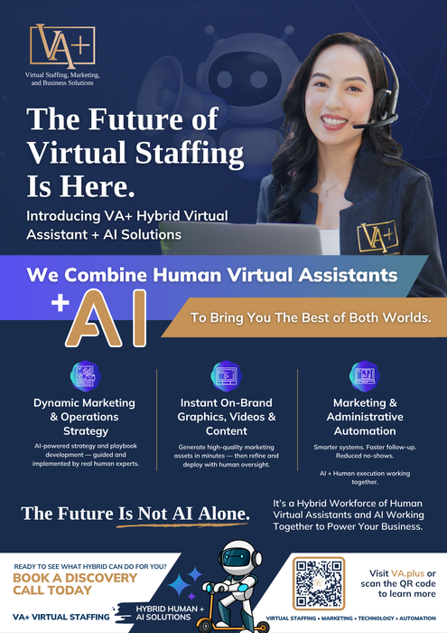VA+ Virtual Staffing Franchise Flyer