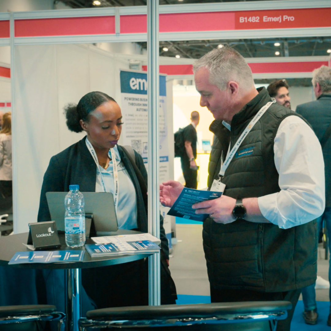 Showcasing products to exhibitors