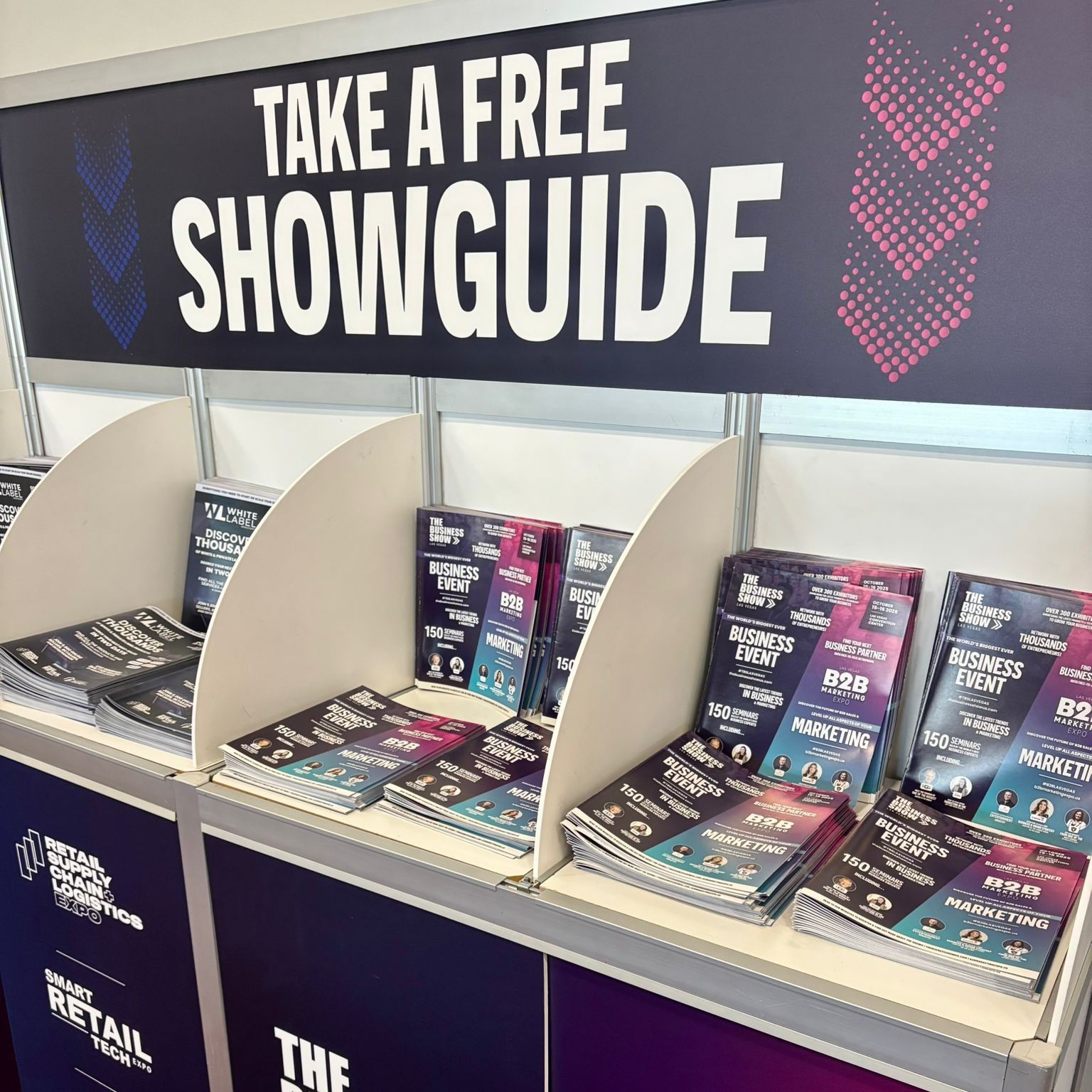 A showguide stand for The Business Show
