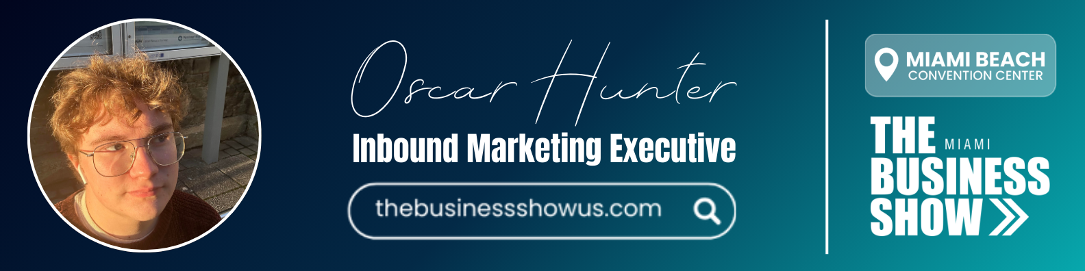 A banner depicting who wrote the blog, Oscar Hunter