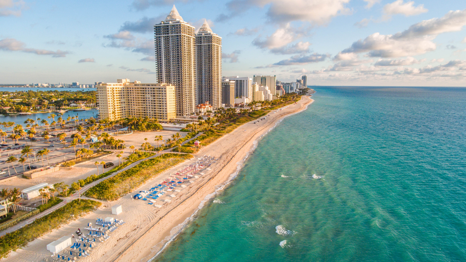 A picture of Miami from up high. Miami is a hub for SMB innovation 2025