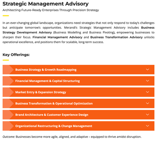 Merandi Core Services 2 - Strategic Management Advisory