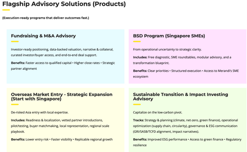 Merandi Flagship Strategic Advisory Products