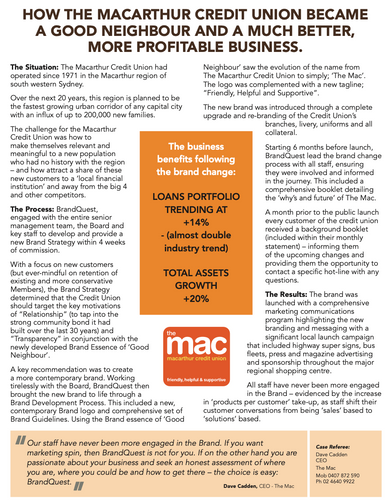 How The Macarthur Credit Union Became A Good Neighbour And A Much Better, More Profitable Business