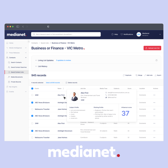 Media Outreach | Media Contacts Database