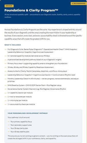 The Foundations & Clarity Program