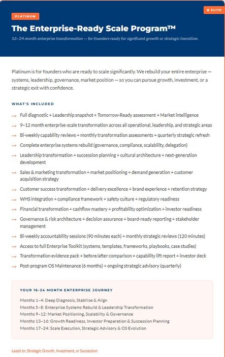 The Enterprise Ready Scale Program