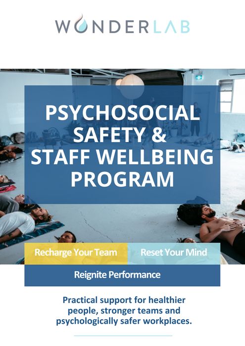 Psychosocial Safety & Staff Wellbeing Program